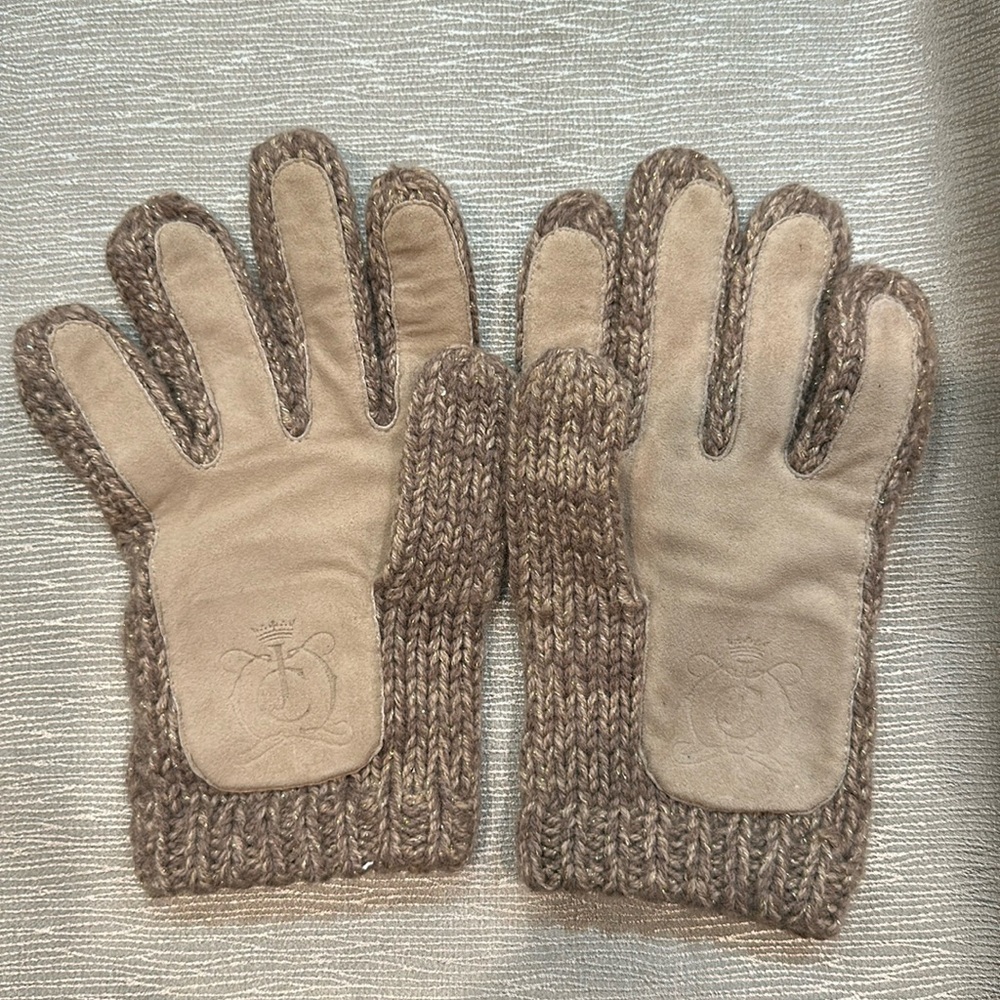 Juicy vintage cable knit gloves